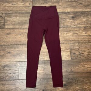 Paragon Fitwear Crossover Sculptseam Legging Burgundy Sz M
